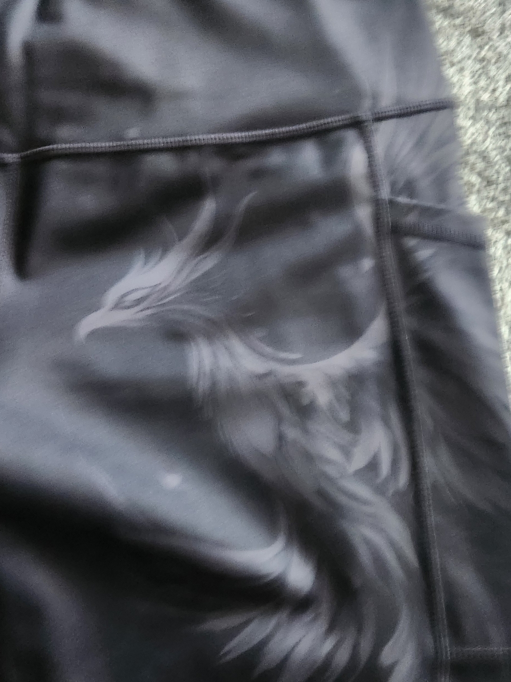 Constantly Varied Gear Black High-Rise Leggings with Subtle Swirl Design - Picture 2 of 3